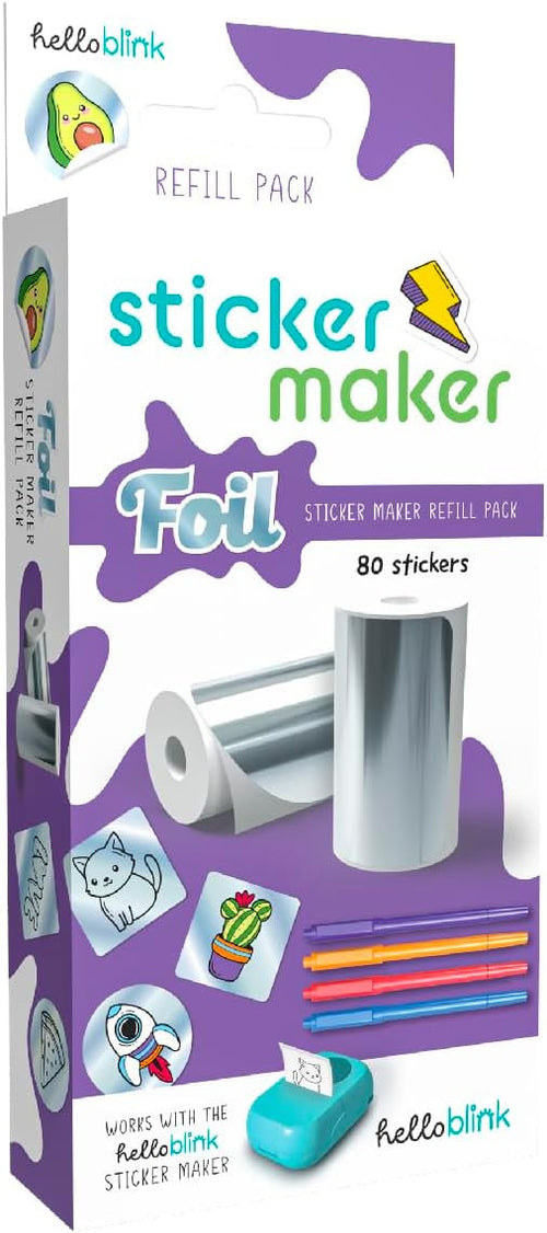 Ceaco Hello Blink - Sticker Maker - Refill Pack with 80 Foil Stickers