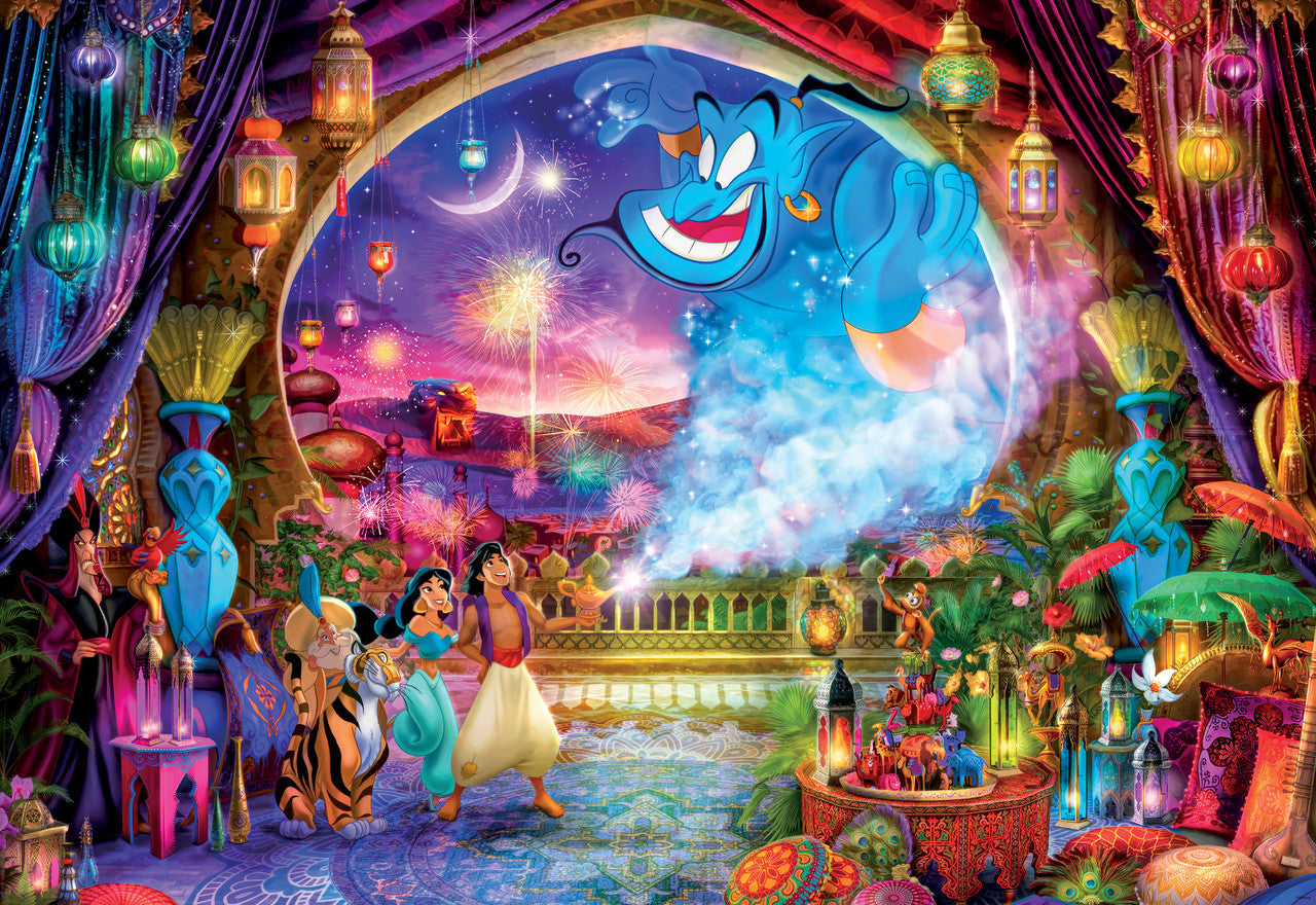 Ceaco Puzzle: Disney - Aladdin 2000 Piece Puzzle (Silver Select Edition) - Giftable Package With Silver Foil Accents