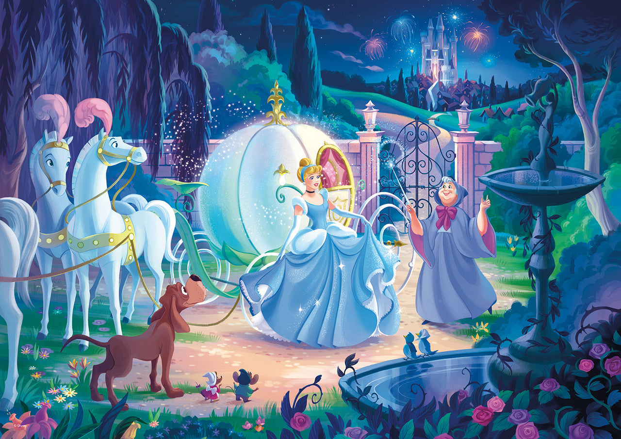 Ceaco Puzzle: Disney - Cinderellas Carriage 500 Piece Puzzle (Silver Select Edition) - Giftable Package With Silver Foil Accents