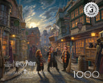 Ceaco Puzzle: Harry Potter Diagon Alley 1000 Piece Puzzle (Silver Select Edition) - Giftable Package With Silver Foil Accents