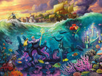 Ceaco Puzzle: Disney Ursula 1000 Piece Puzzle (Silver Select Edition) - Giftable Package With Silver Foil Accents
