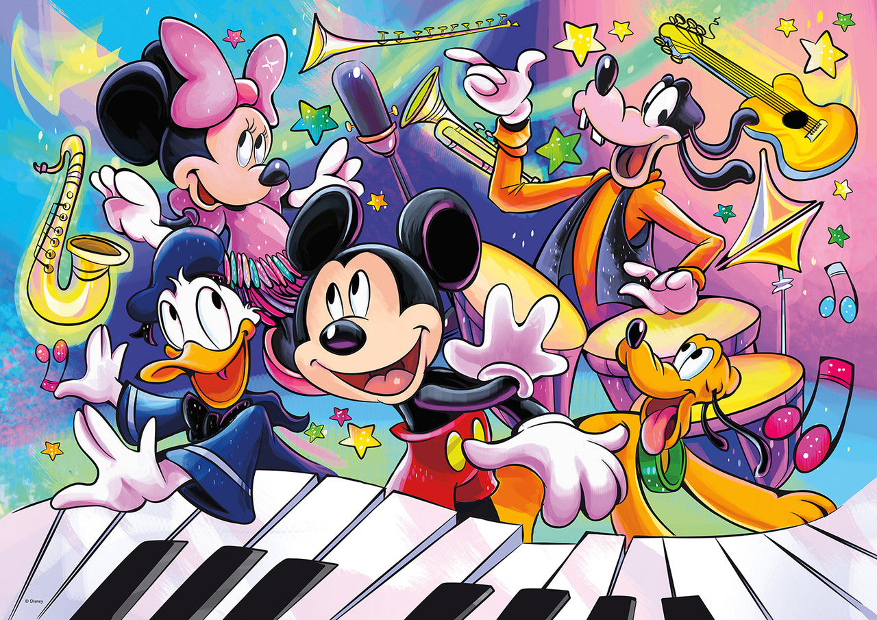 Ceaco Puzzle: Disney: Mickey's Music 500 Piece Puzzle (Silver Select Edition) - Giftable Package With Silver Foil Accents