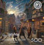 Ceaco Puzzle: Harry Potter Diagon Alley 500 Piece Puzzle (Silver Select Edition) - Giftable Package With Silver Foil Accents
