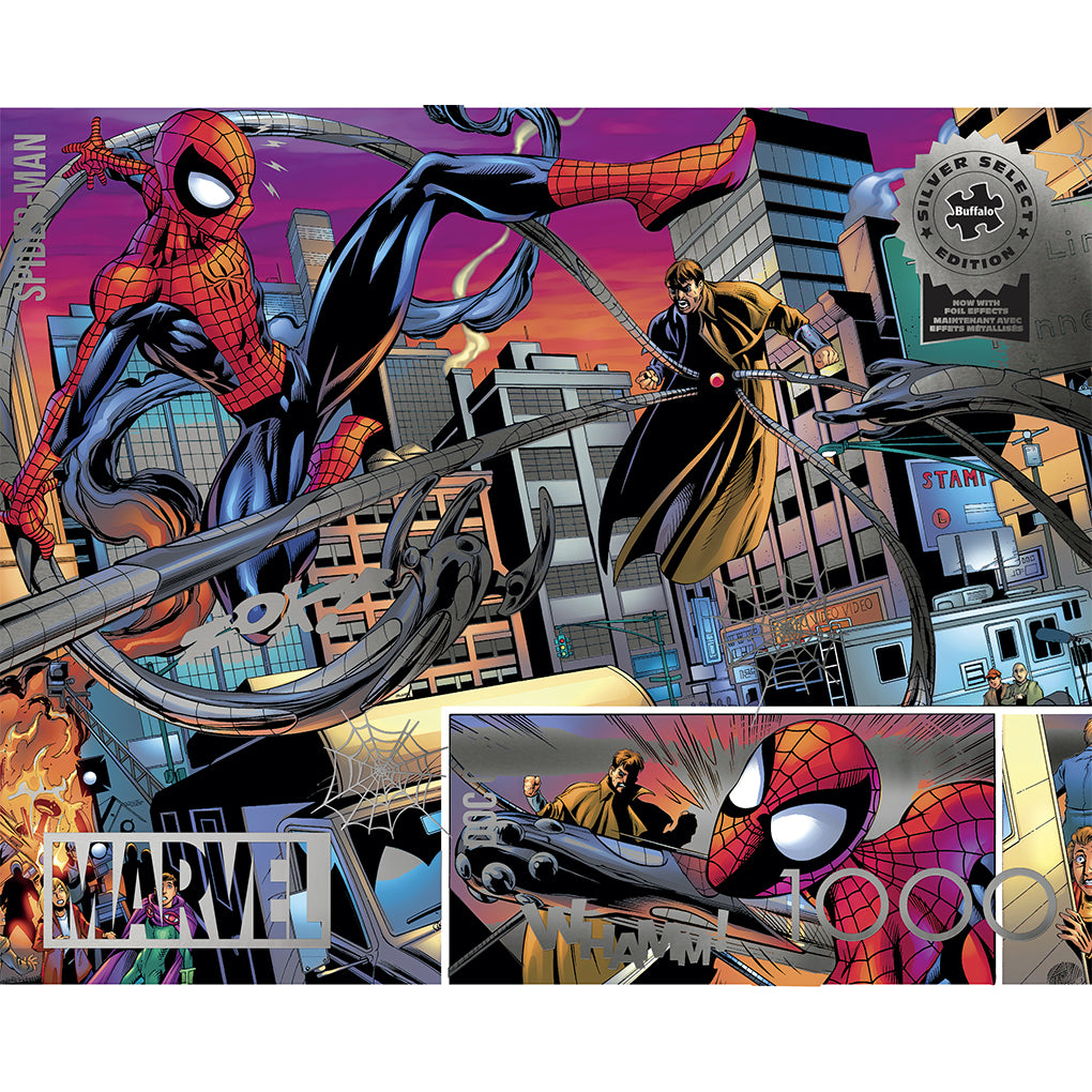 Marvel Silver Select Spider-Man vs. Doctor Octopus 1000 Piece Puzzle