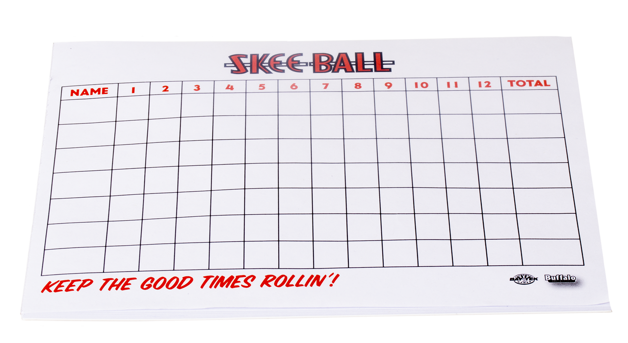 Skee-Ball Score Pad