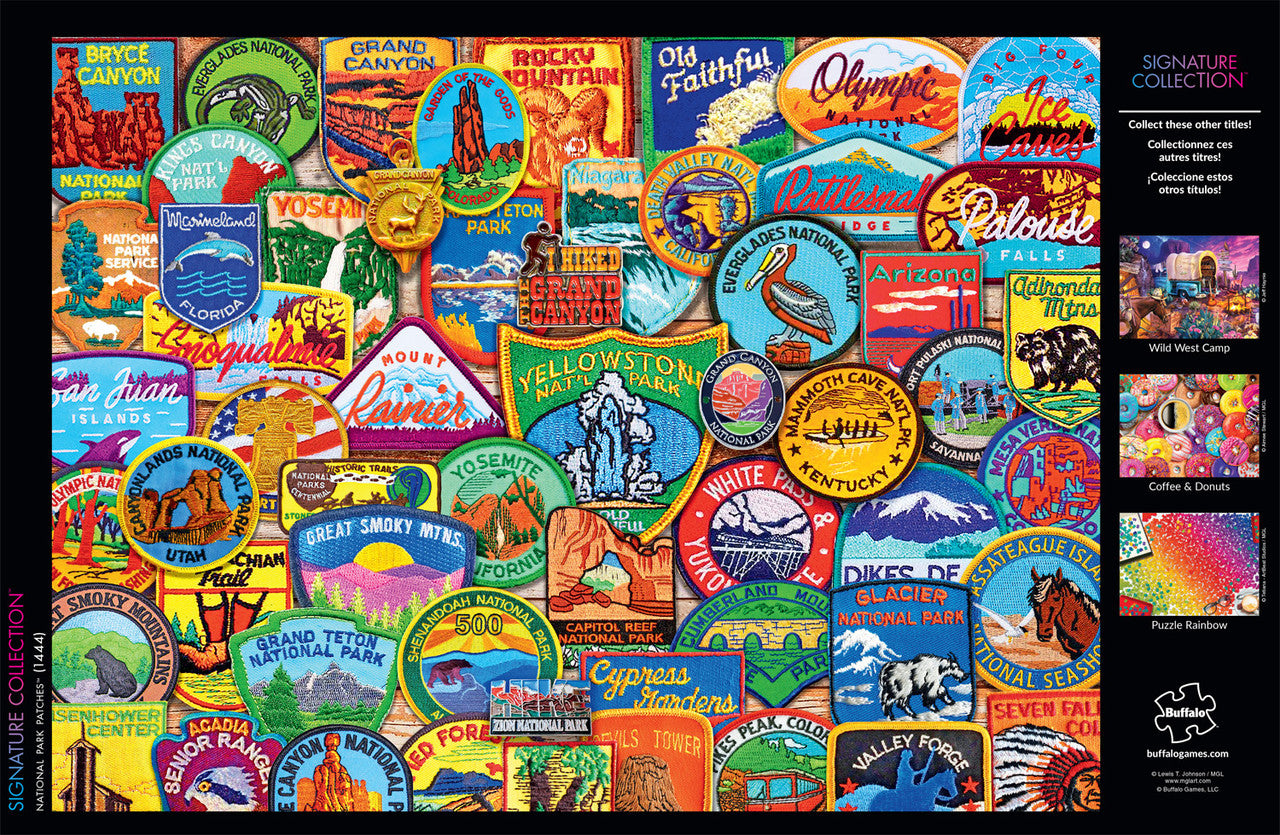 Signature Collection National Park Patches 1000 Piece Jigsaw Puzzle Poster