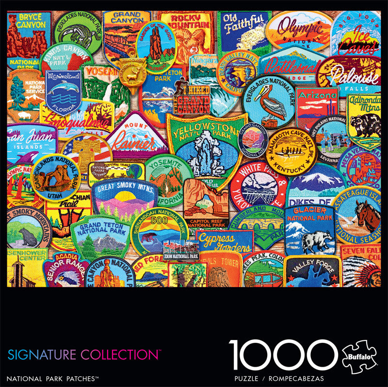 Signature Collection National Park Patches 1000 Piece Jigsaw Puzzle Front