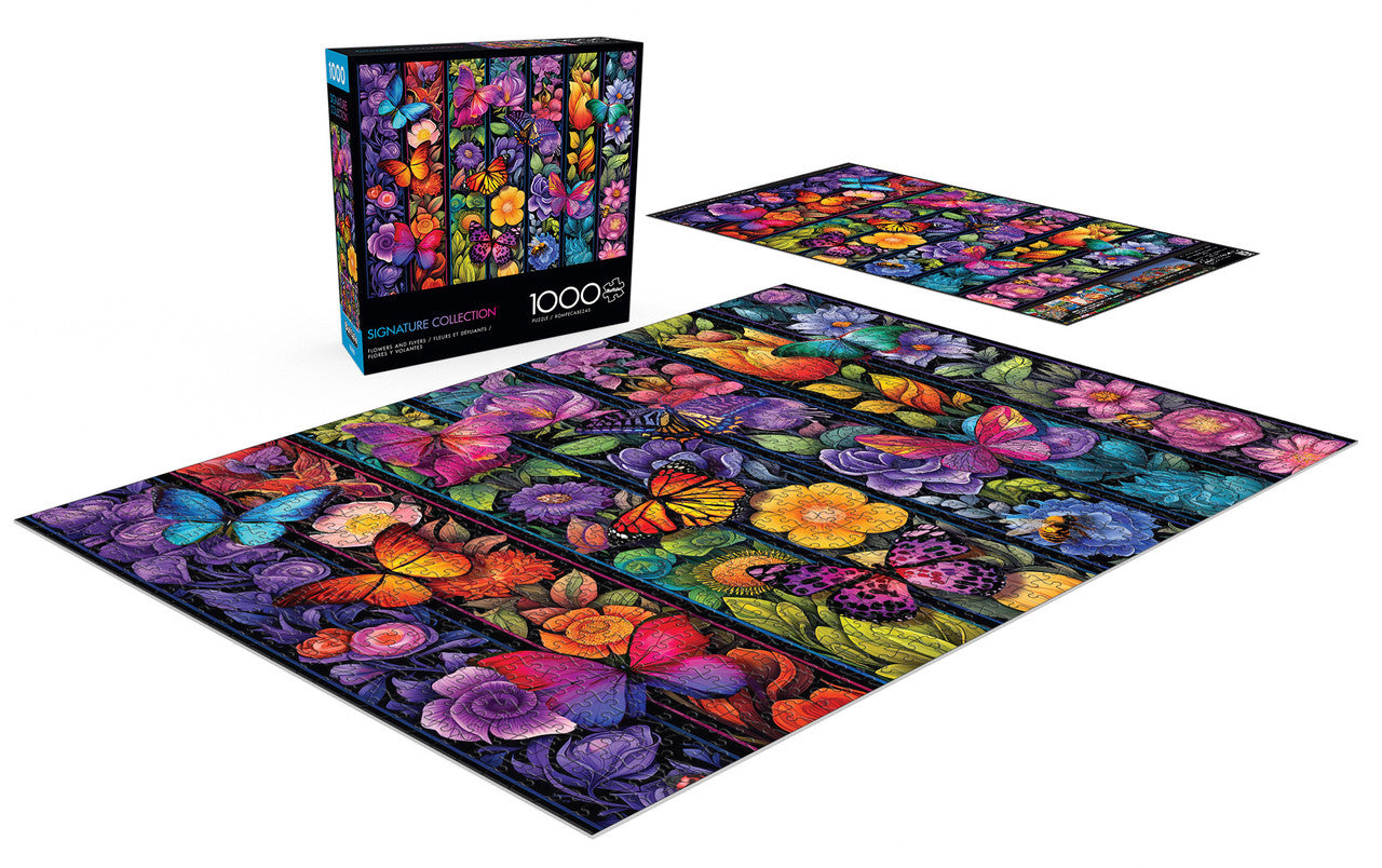 Signature Collection: Flowers and Flyers 1000 Piece Puzzle