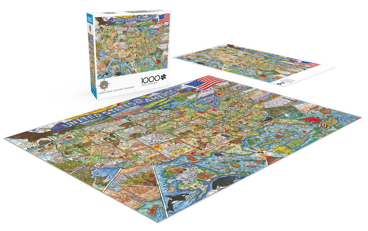 Colorful Country 1000 Piece Puzzle