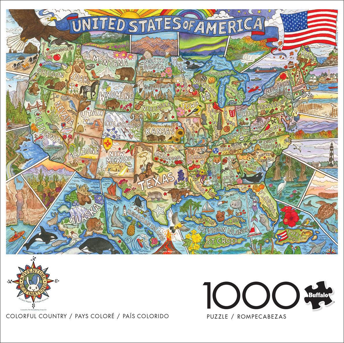 Colorful Country 1000 Piece Puzzle