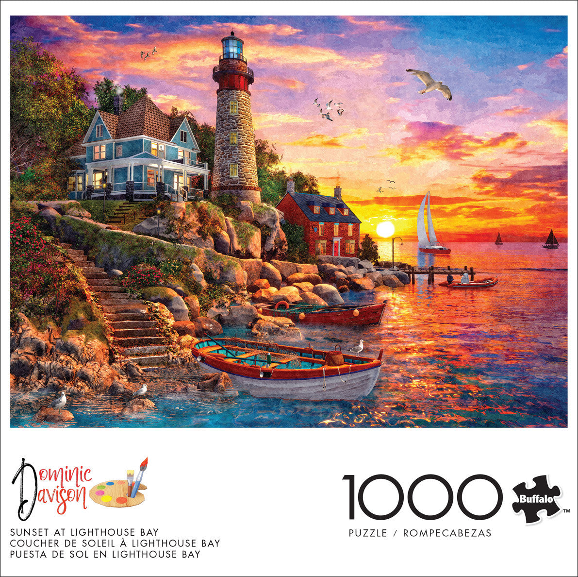 Dominic Davison: Sunset at Lighthouse Bay 1000 Piece Puzzle
