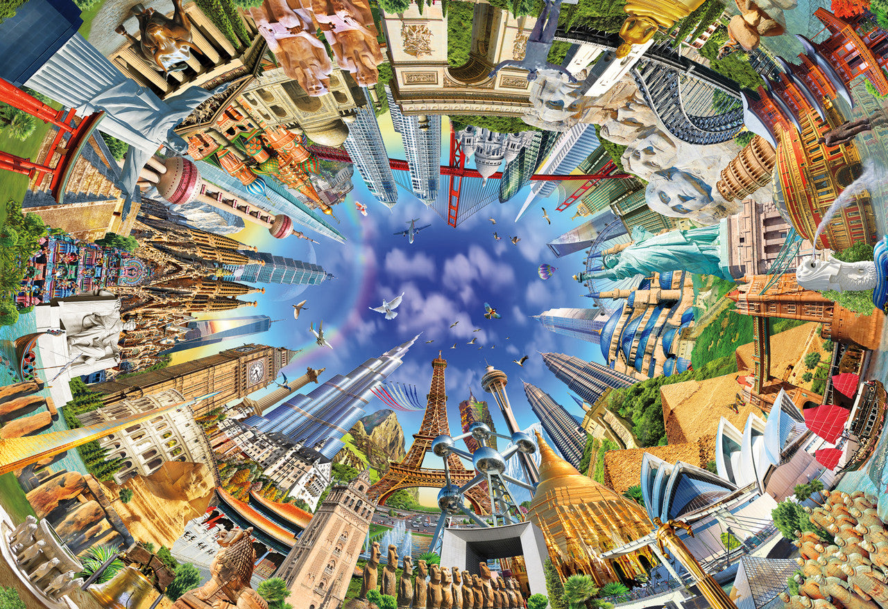 World Landmarks 360 2000 Piece Puzzle Image