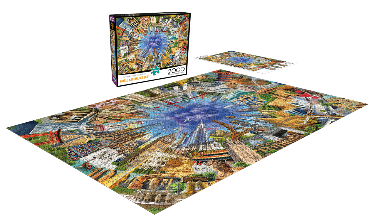 World Landmarks 360 2000 Piece Full Product