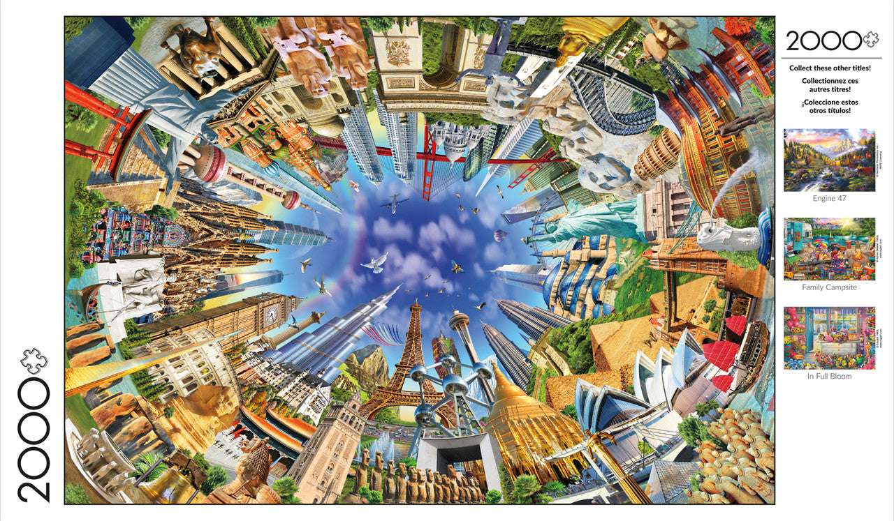World Landmarks 360 2000 Piece Poster