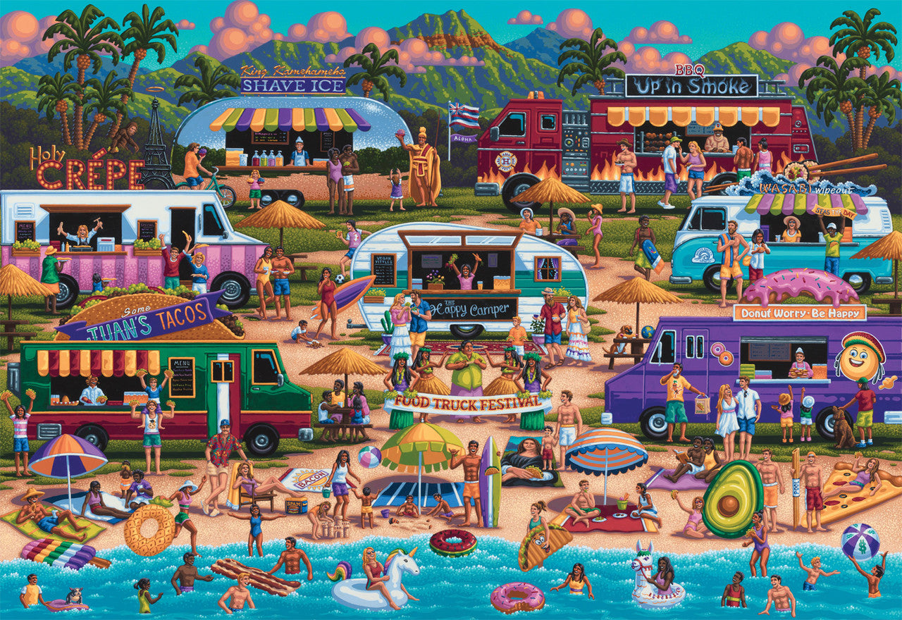 Hawaiian Food Truck Festival 2000 Piece Puzzle