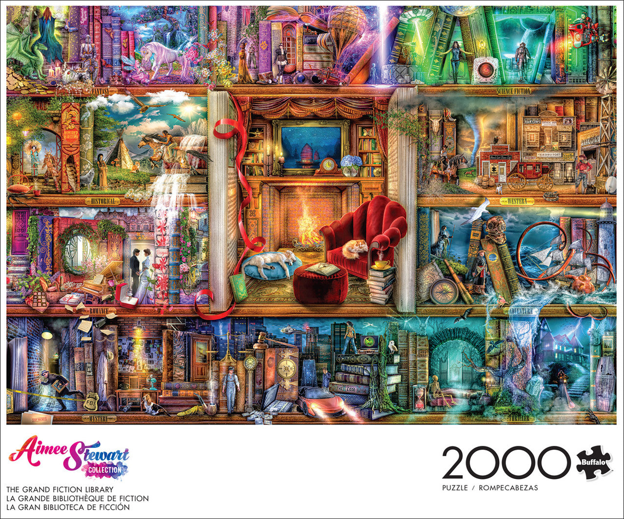 Aimee Stewart: The Grand Fiction Library 2000 Piece Puzzle