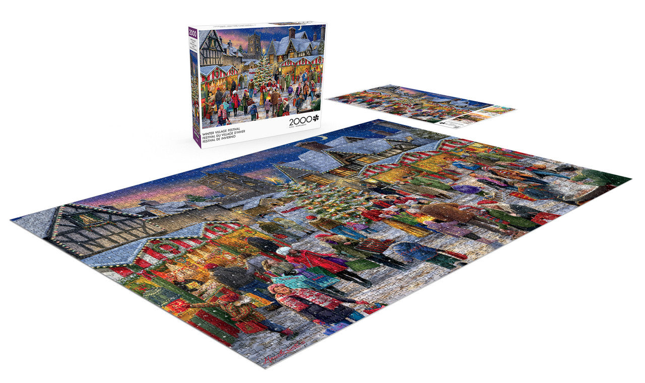 Winter Village Festival 2000 Piece Puzzle – Buffalo Games