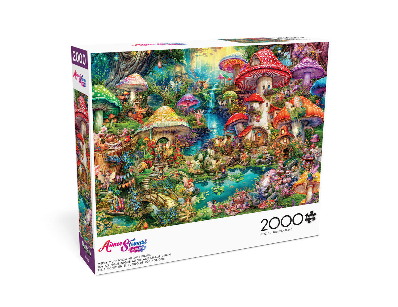 Aimee Stewart: Merry Mushroom Village Picnic 2000 Piece Puzzle