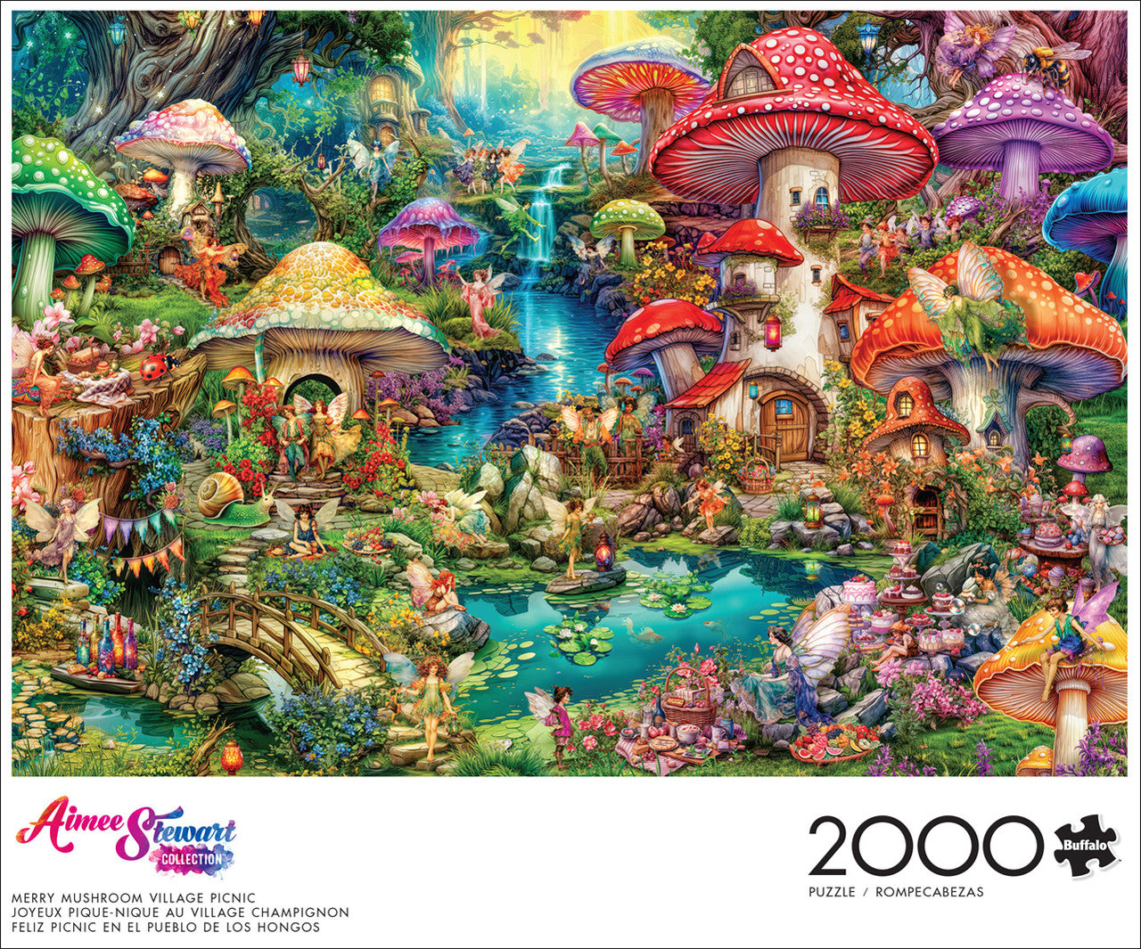 Aimee Stewart: Merry Mushroom Village Picnic 2000 Piece Puzzle