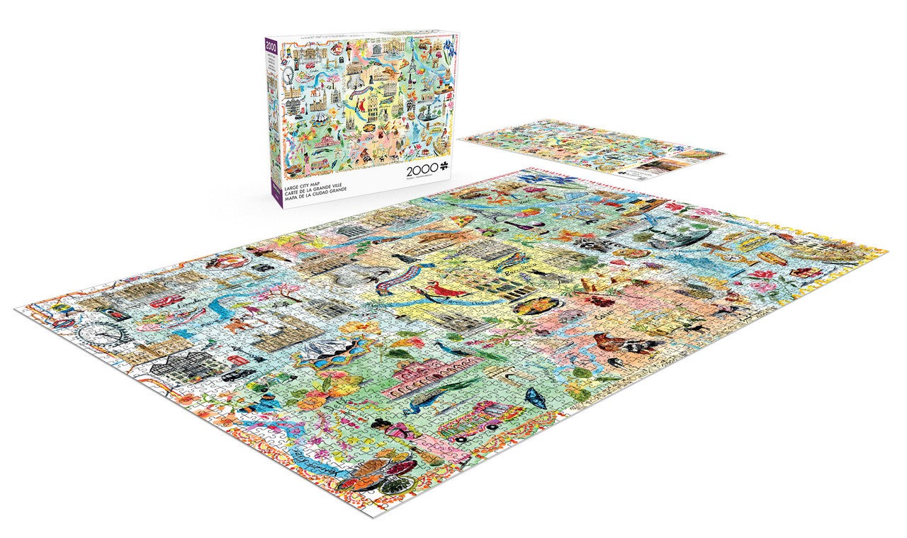 Large City Map 2000 Piece Puzzle