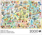 Large City Map 2000 Piece Puzzle