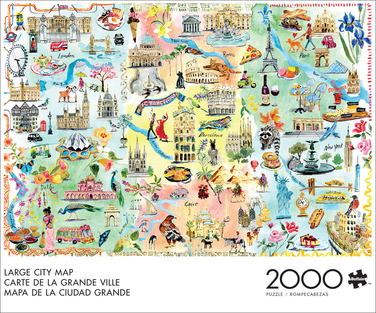 Large City Map 2000 Piece Puzzle