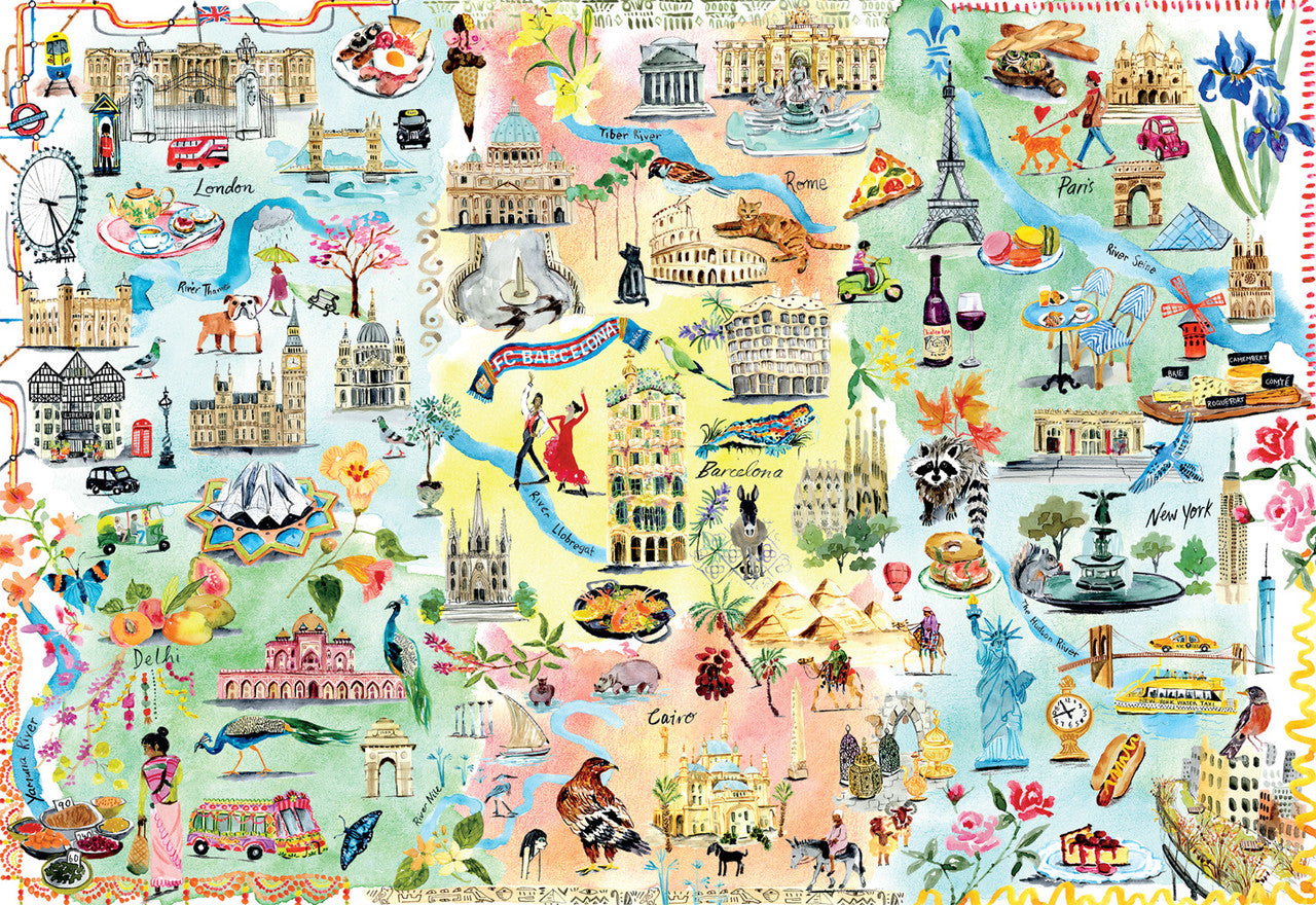 Large City Map 2000 Piece Puzzle