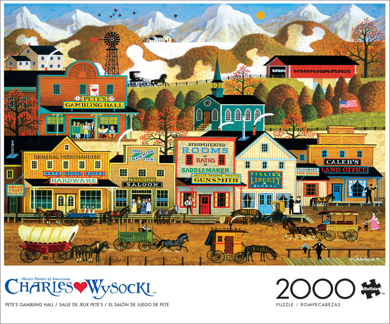 Charles Wysocki: Pete's Gambling Hall 2000 Piece Puzzle