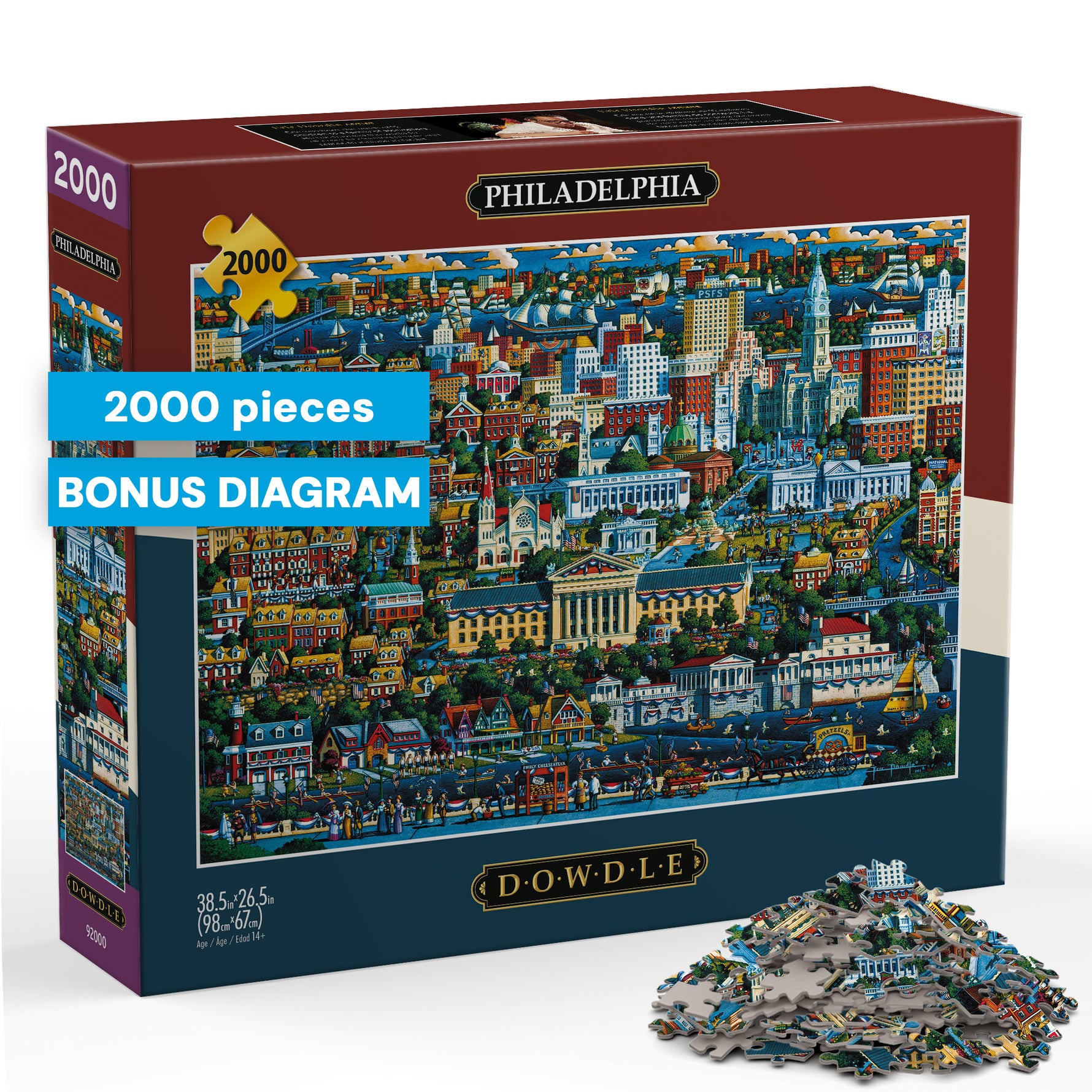 Eric Dowdle - Philadelphia 2000 Piece Jigsaw Puzzle