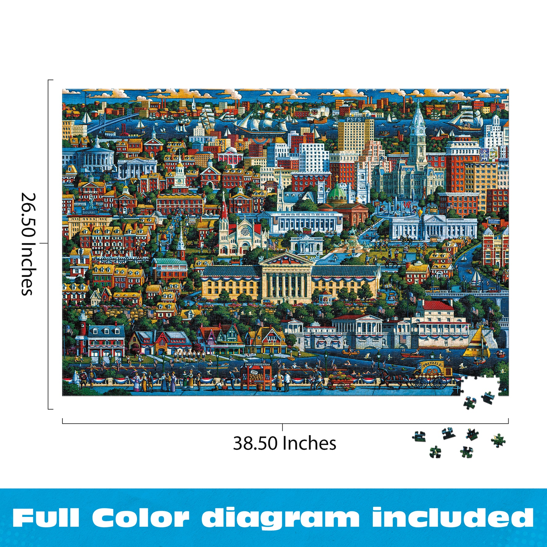 Eric Dowdle - Philadelphia 2000 Piece Jigsaw Puzzle