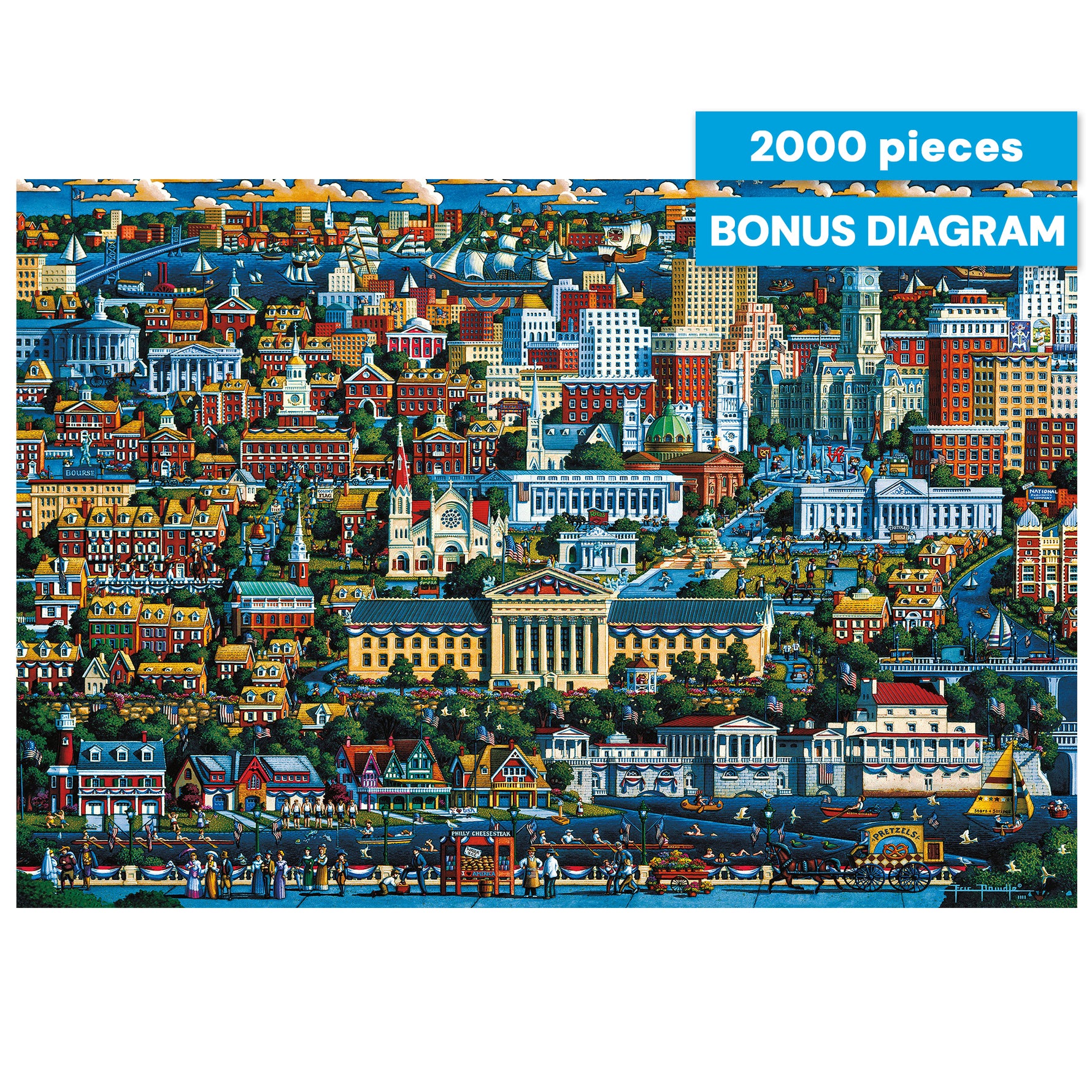 Eric Dowdle - Philadelphia 2000 Piece Jigsaw Puzzle