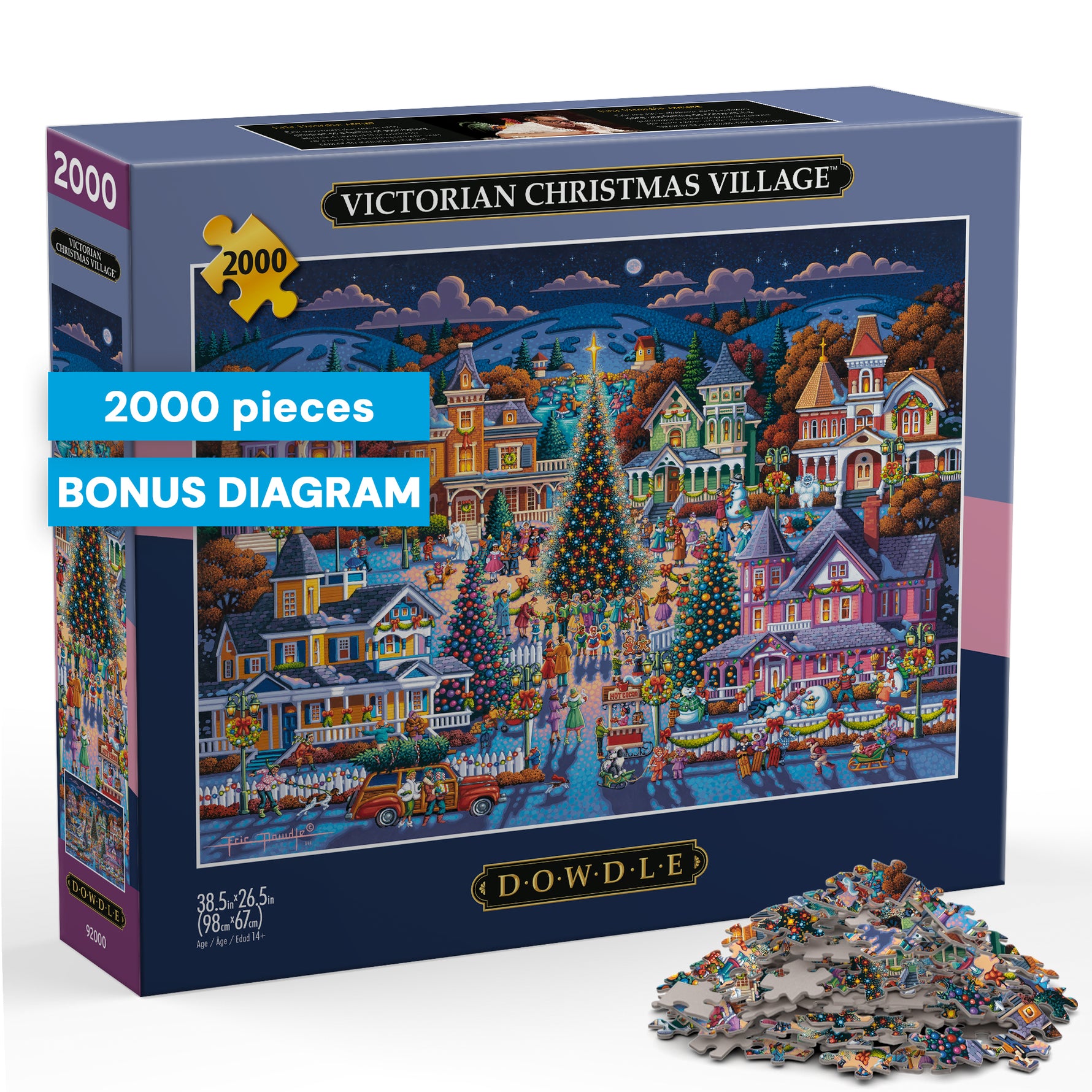 Eric Dowdle Victorian Christmas Village 2000 Piece Puzzle