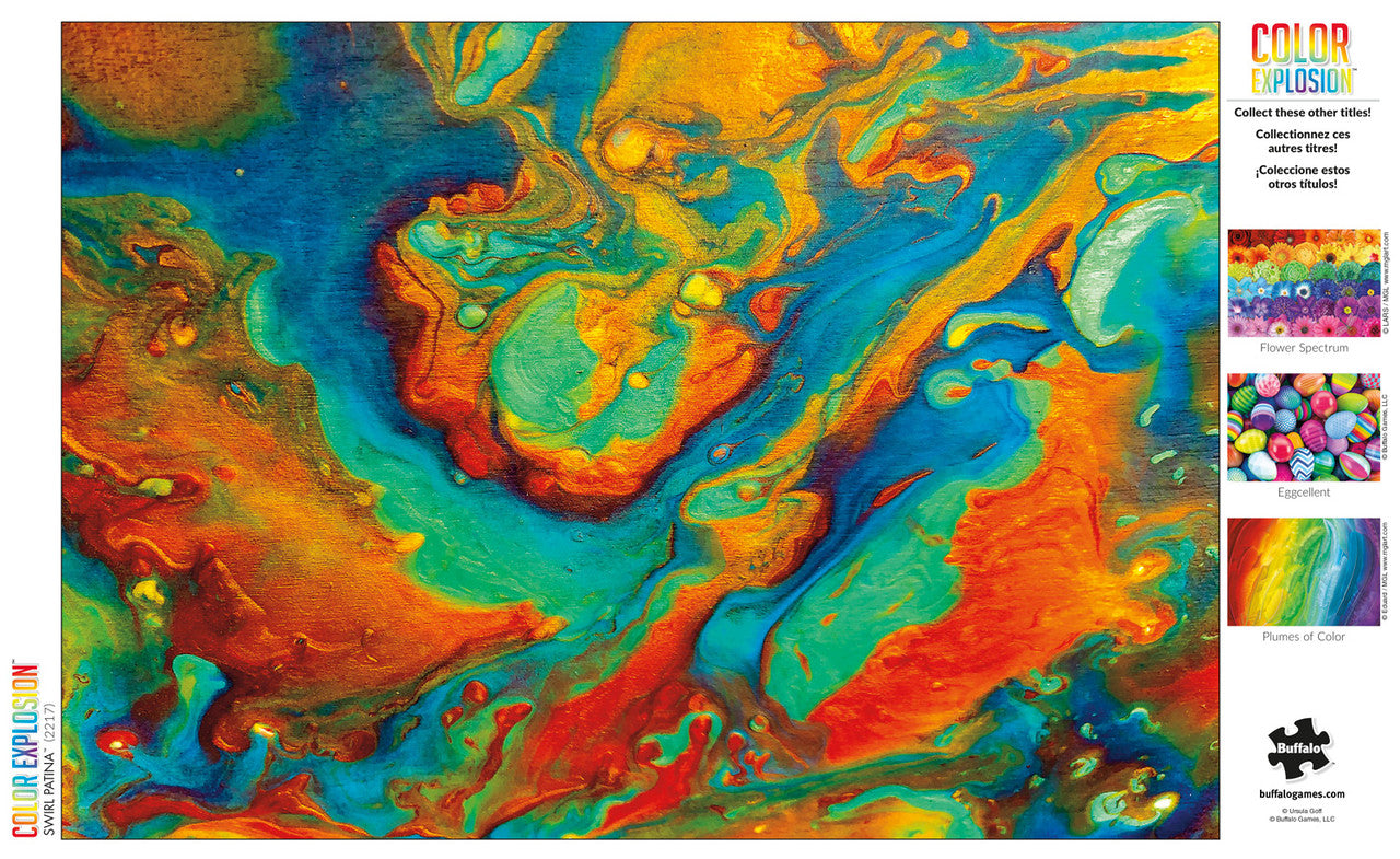 Color Explosion Swirl Patina 300 Large Piece Jigsaw Puzzle Poster