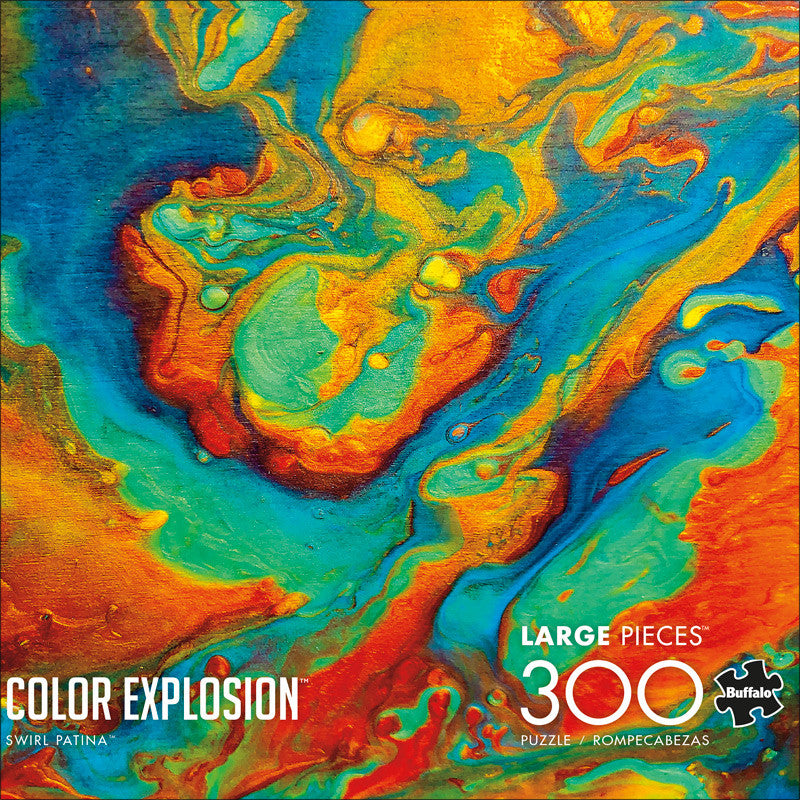 Color Explosion Swirl Patina 300 Large Piece Jigsaw Puzzle Front