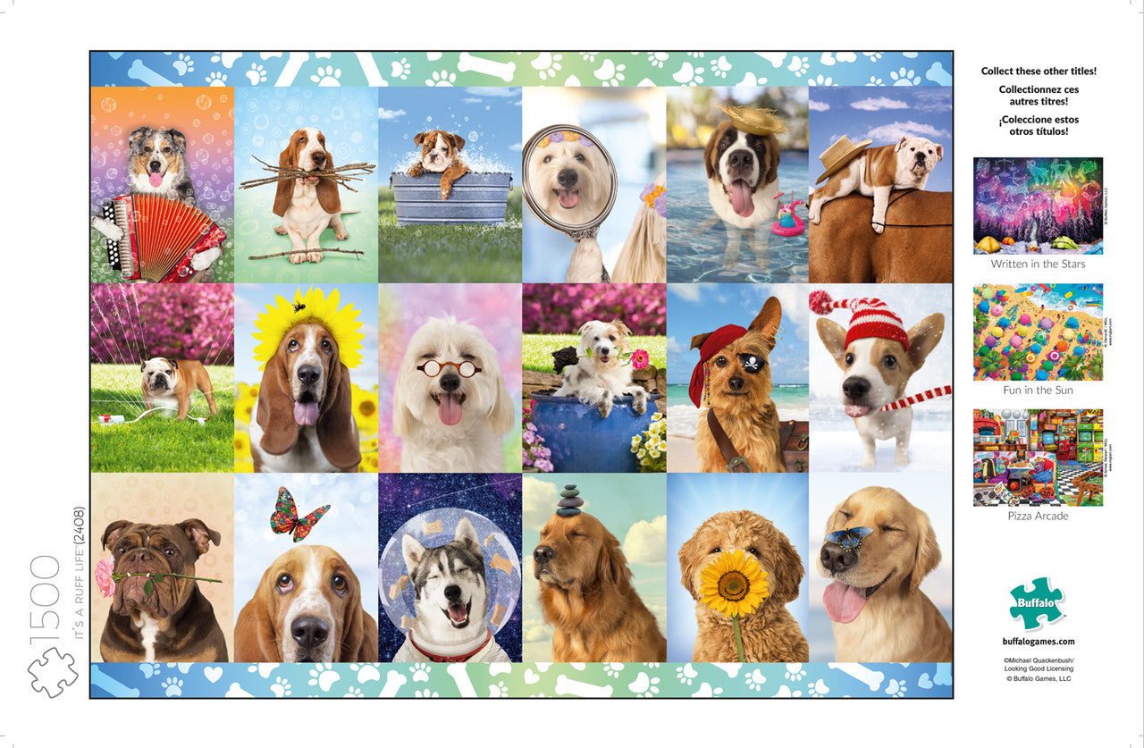 Art of Play It's a Ruff Life 1500 Piece Jigsaw Puzzle Poster