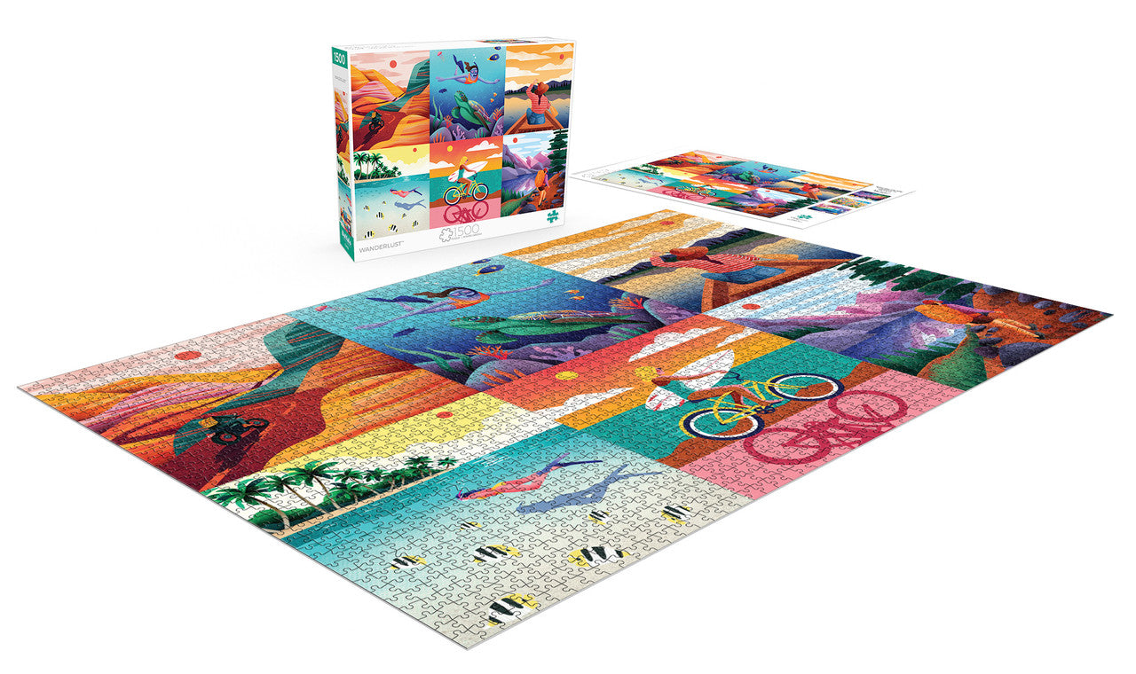 Art of Play Wanderlust 1500 Piece Jigsaw Puzzle Contents