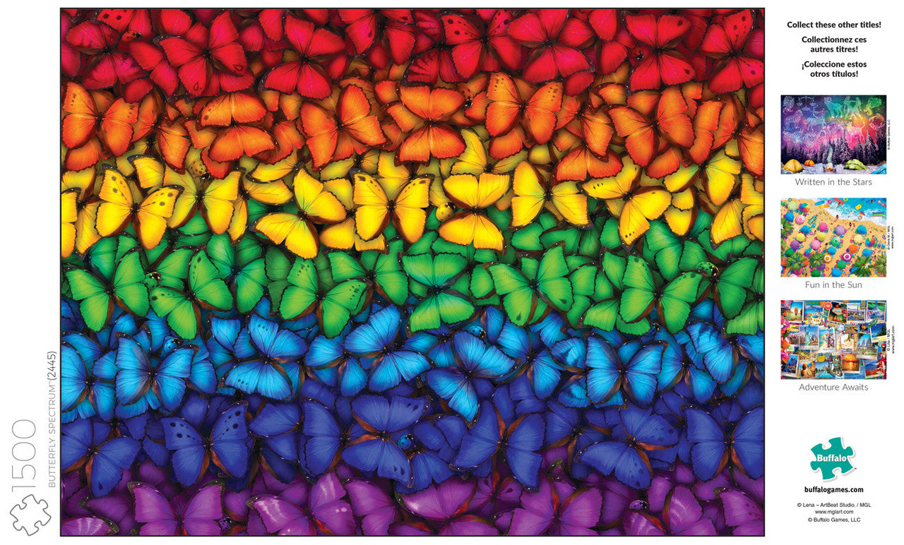 Art of Play Butterfly Spectrum 1500 Piece Jigsaw Puzzle Poster