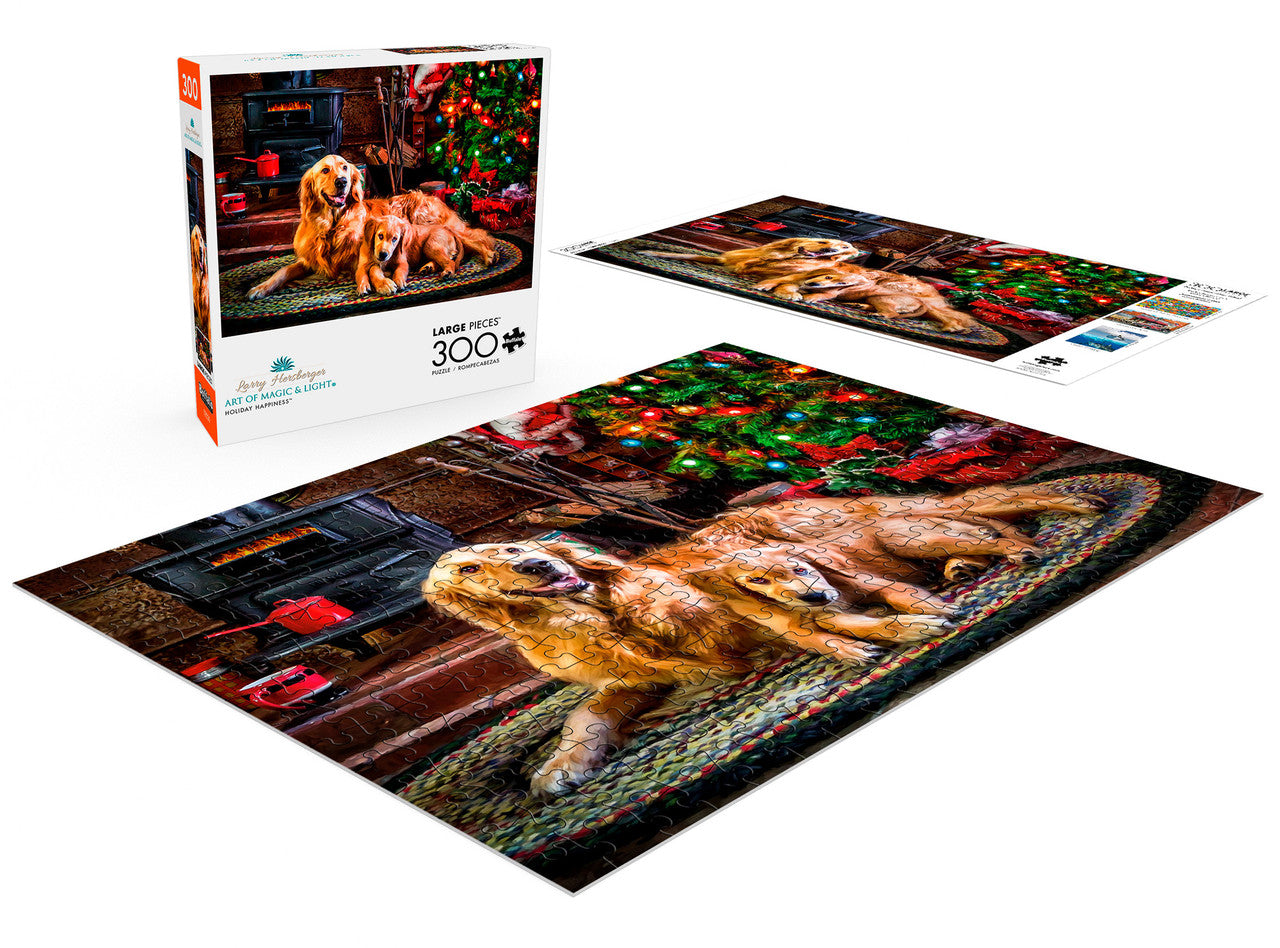 Larry Hersberger Holiday Happiness 300 Large Piece Jigsaw Puzzle Contents
