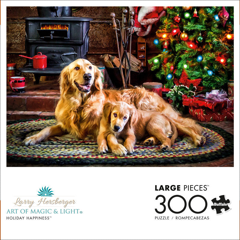 Larry Hersberger Holiday Happiness 300 Large Piece Jigsaw Puzzle Front