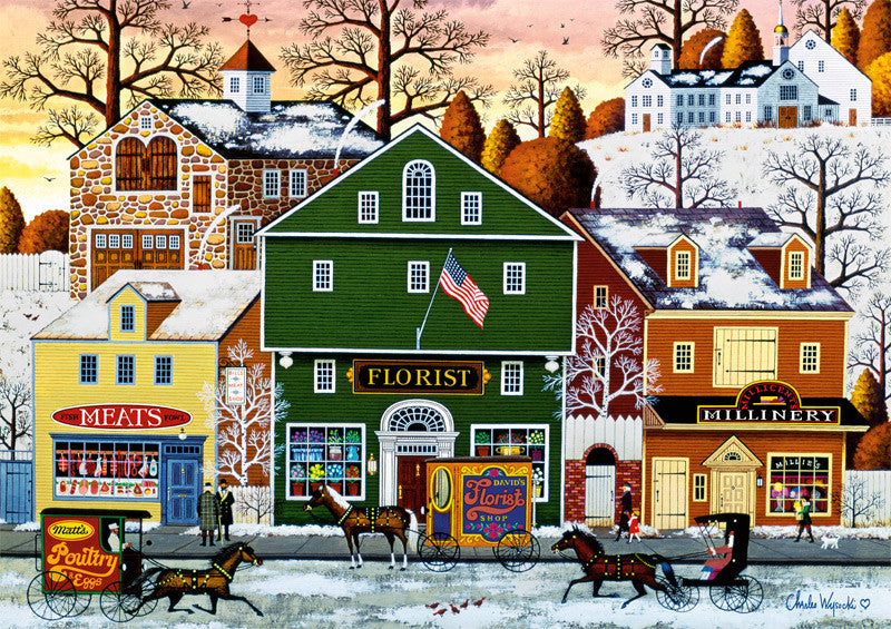 Charles Wysocki Meats, Flowers, Hats 300 Large Piece Jigsaw Puzzle