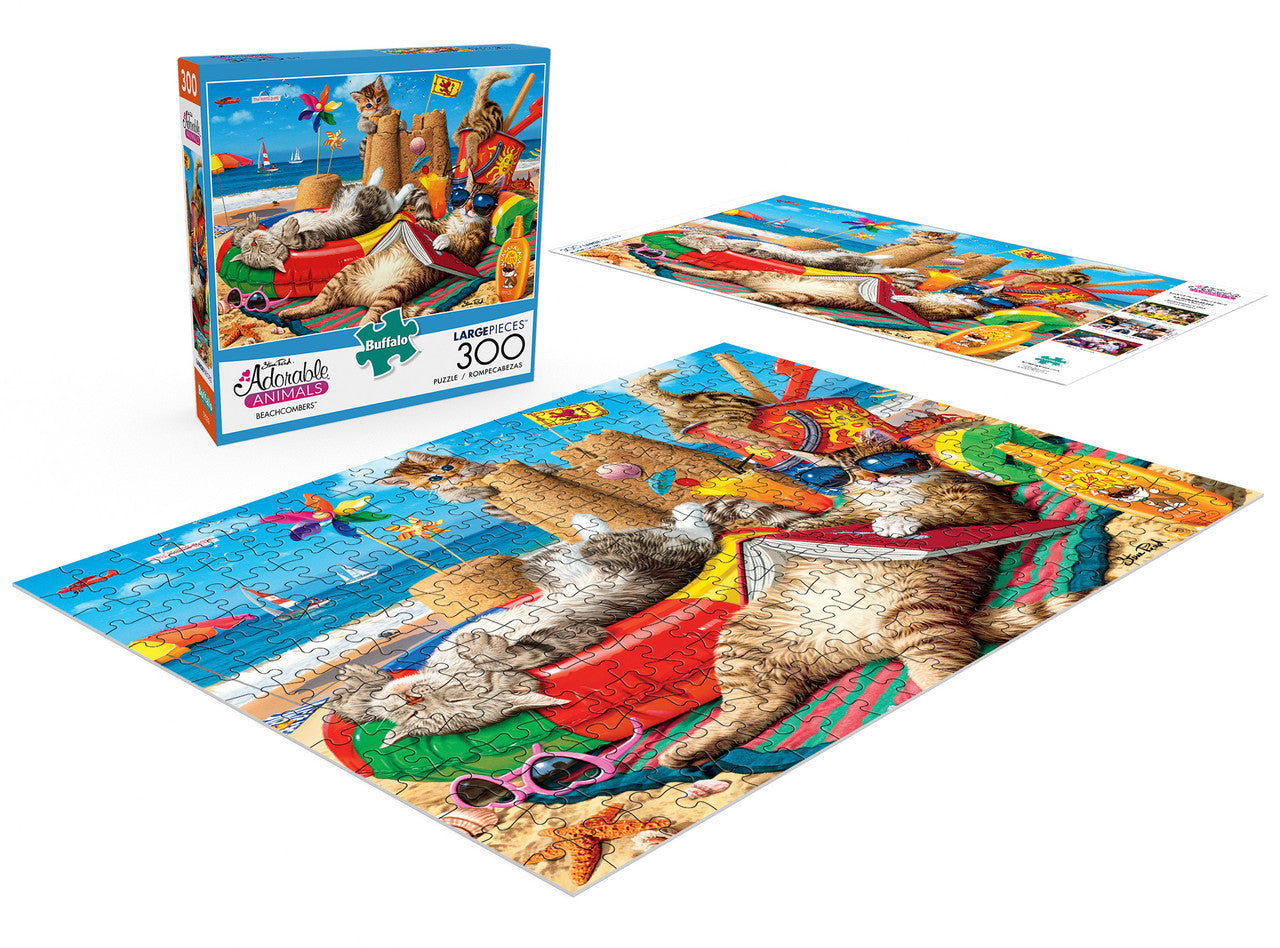 Adorable Animals Beachcombers 300 Large Piece Jigsaw Puzzle Contents
