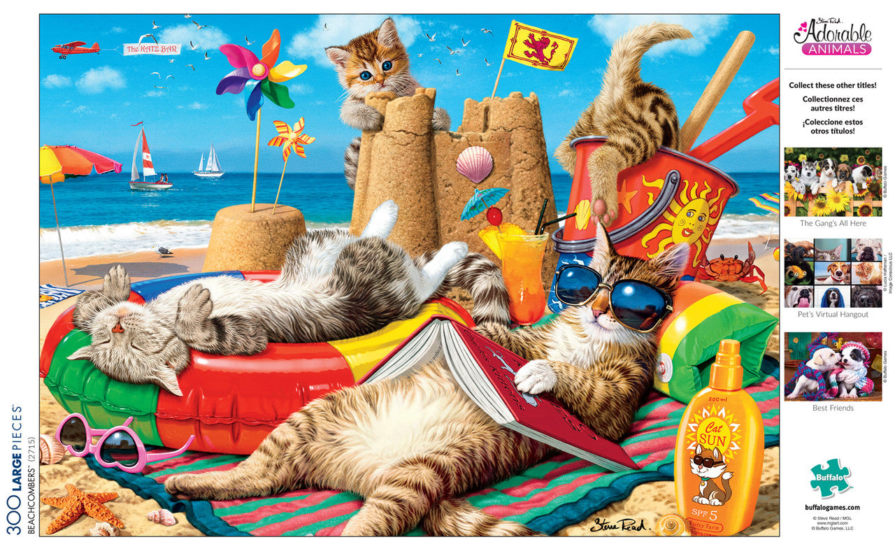 Adorable Animals Beachcombers 300 Large Piece Jigsaw Puzzle Poster