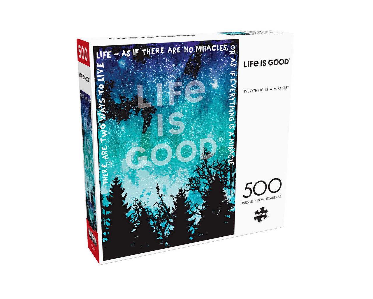 Life is Good Everything is a Miracle 500 Piece Jigsaw Puzzle Box