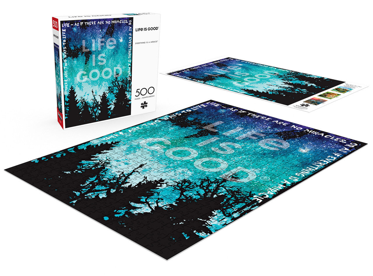 Life is Good Everything is a Miracle 500 Piece Jigsaw Puzzle Contents