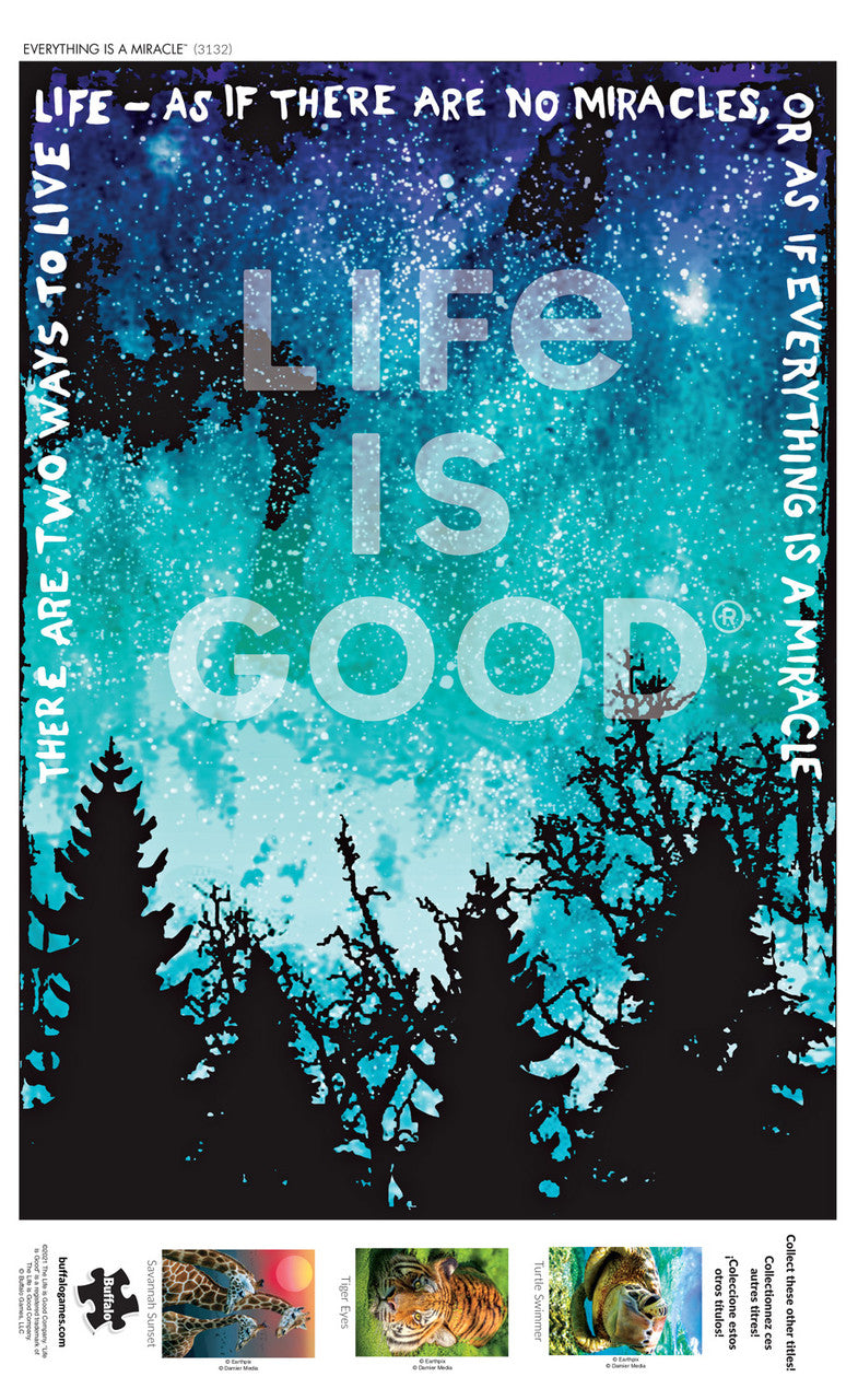 Life is Good Everything is a Miracle 500 Piece Jigsaw Puzzle Poster