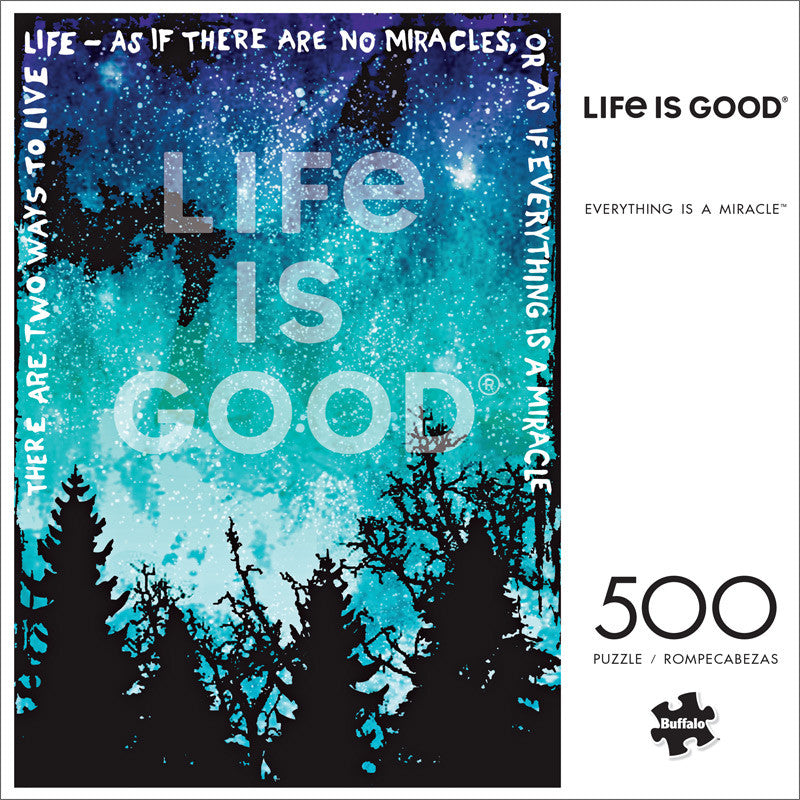 Life is Good Everything is a Miracle 500 Piece Jigsaw Puzzle Front