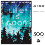 Life is Good Everything is a Miracle 500 Piece Jigsaw Puzzle Front