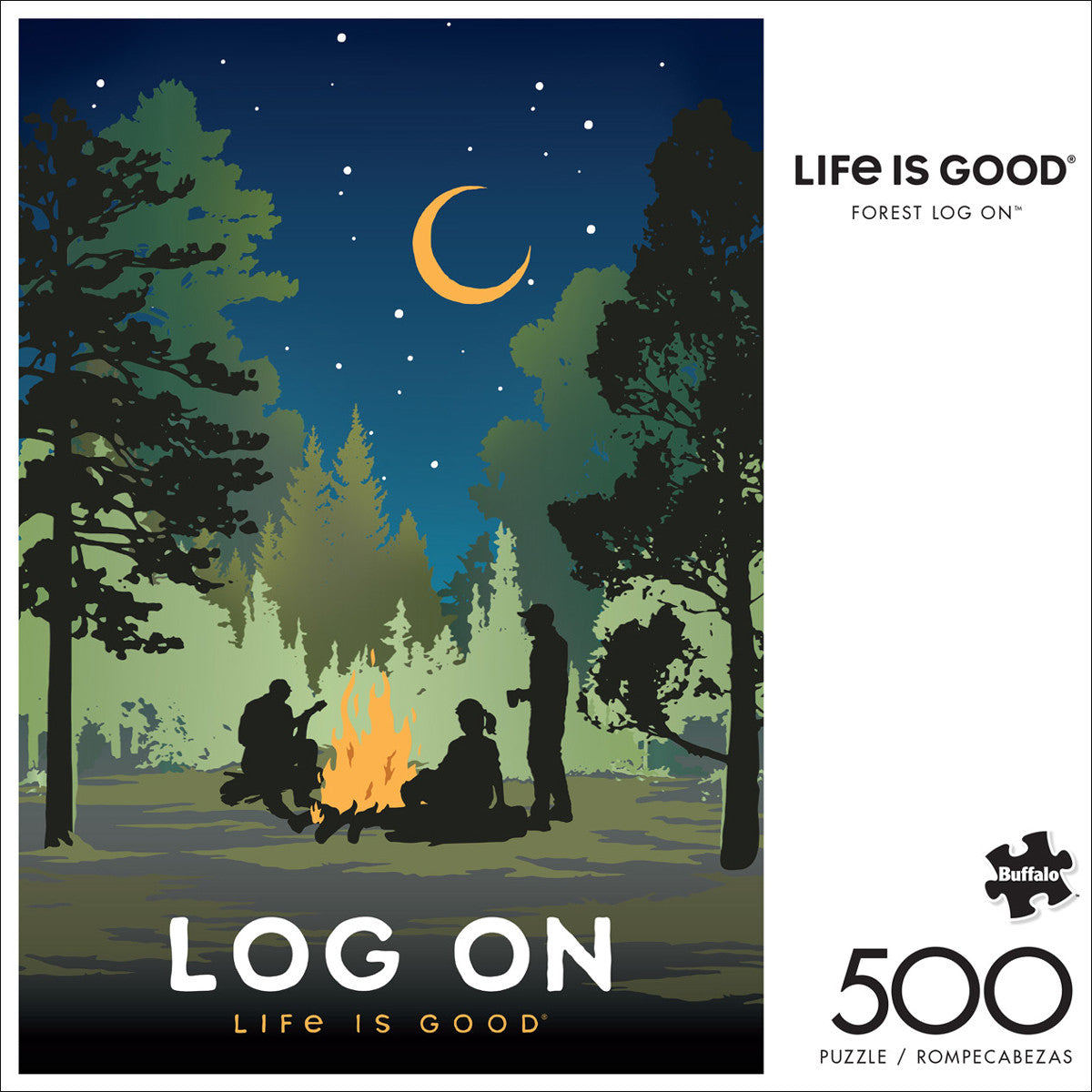 Life Is Good: Forest Log On 500 Piece Jigsaw Puzzle