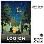 Life Is Good: Forest Log On 500 Piece Jigsaw Puzzle