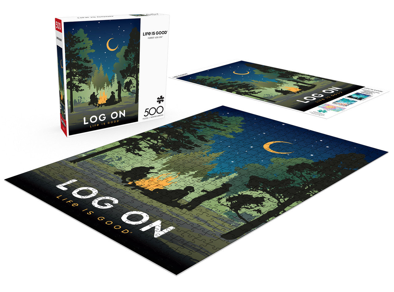 Life Is Good: Forest Log On 500 Piece Jigsaw Puzzle